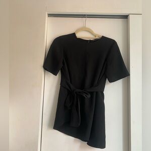 Zara black wrap tie top